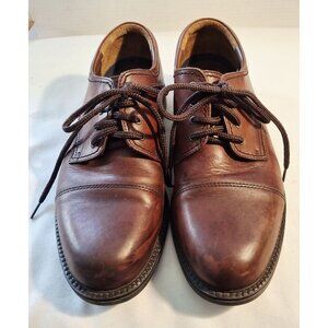 Dockers Brown Leather Mens Oxford Shoes Size 9.5M Classic Academia Comfortable